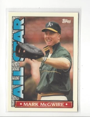 1990 Topps TV All-Stars #1 Mark McGwire A's - Image 1 of 2