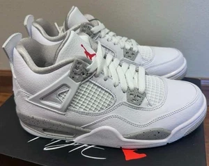 2021 DS Air Jordan 4 Retro White Oreo Gr. 6Y (GS) Red Grey Bred Cement DJ4699-100 - Bild 1 von 13