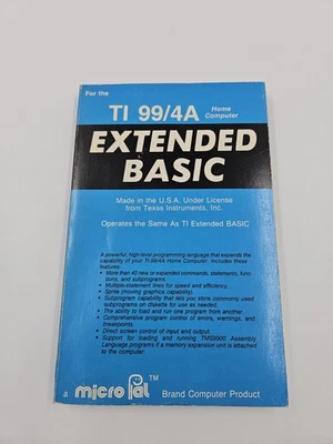 TI-99/4a 1980 Extended Basic Manual Micropal Home Computer - Image 1 of 4