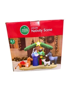 6,5 Fuß Weihnachten aufblasbare Weihnachtskrippe Outdoor Weihnachten - Bild 1 von 3