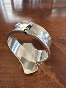 925 Silber Armreif Klapparmband 9" 60 Gramm Western Navajo Indianer gestempelt Taxco - Bild 1 von 12