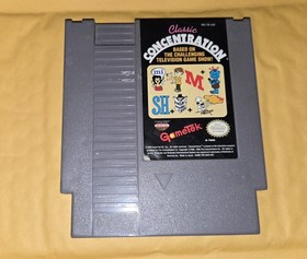 Classic Concentration NES Nintendo Retro VTG Cartridge Family Game