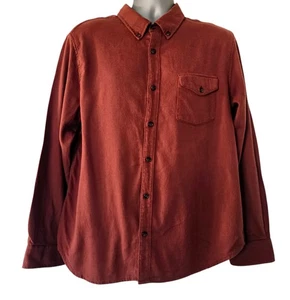 Camicia Porter & Ash in flanella con bottoni colore ruggine cotone/cashmere uomo XL - Foto 1 di 7