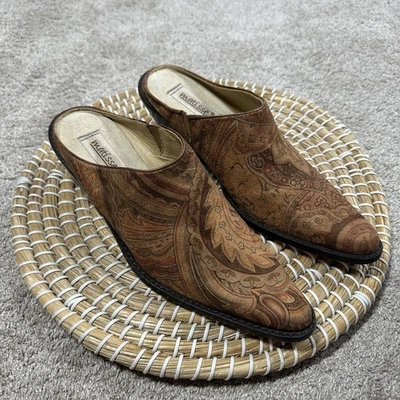 Matisse Women’s Southwestern Paisley Suede Mules Clog Pointed Stack Heel 8.5 - Image 1 of 4