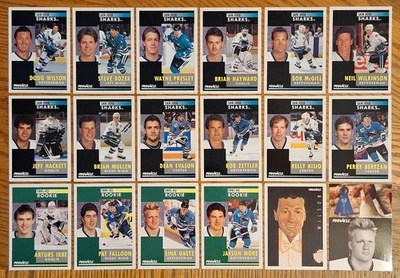 1991-92 Pinnacle San Jose Sharks Team Set of 18 Irbe & Falloon Rookies FREE SHIP - Image 1 of 2