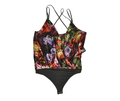 Body EXPRESS Terciopelo Floral Regular Talla M Cami Correa Cuello en V NUEVO Foto 1 de 4