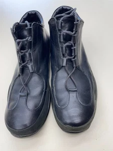 Funky Hip Japanese Whoop-de-doo MidTop Black Leather Derby Boots EU 41 Excellent - Bild 1 von 7