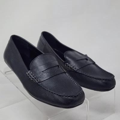 Lands End Driver Moccasin Kids 5 Black Shoes Comfort Lightweight School Walking - Image 1 of 4