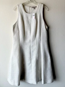 Banana Republic Women's Ivory Dress Sleeveless Size 14 - Picture 1 of 12