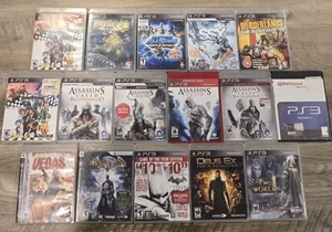 PS3 Games Lot Of 16 Kingdom Hearts, Assassin's Creed, Borderlands, Bioshock 2 + - Picture 1 of 3