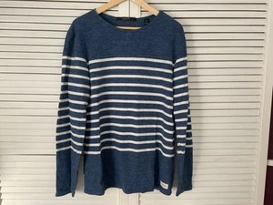 Toller Pullover Von Scotch & Soda HerrenWeiß/ Blau Gestreift L Langarm - Bild 1 von 7