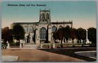 Sherborne Abbey & War Memorial Dorset England Vintage Postcard