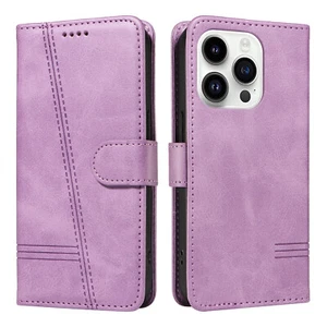 Wallet Case For iPhone 11 12 13 14 15 16 Pro Max T-Shaped Lines Card Stand Cover - Picture 1 of 68