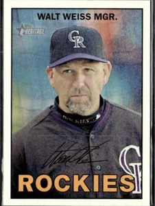 2016 Topps Heritage Walt Weiss Colorado Rockies #272 4 Card Lot - Picture 1 of 2