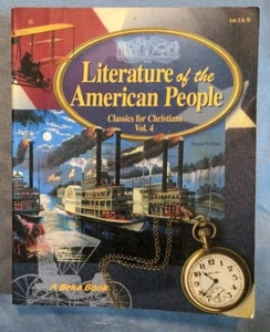 Literature Of The American People Classics For Christians Homeschool Vol 4 Abeka - Picture 1 of 2