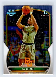 LJ Cryer Baylor Bears 2022-23 Bowman U Chrome 1st Bowman Chrome #87 - Picture 1 of 2