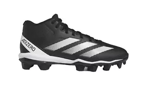 Adidas Adizero Impact.2 IF5102 Black White Molded Football Cleats Men's 8.5 - Picture 1 of 5
