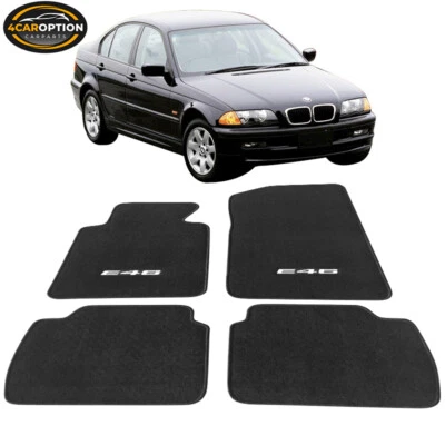 99-06 E46 M3 Logo OE Front Rear Floor Mats Carpet Nylon FOR: (BMW) Foto 1 de 4