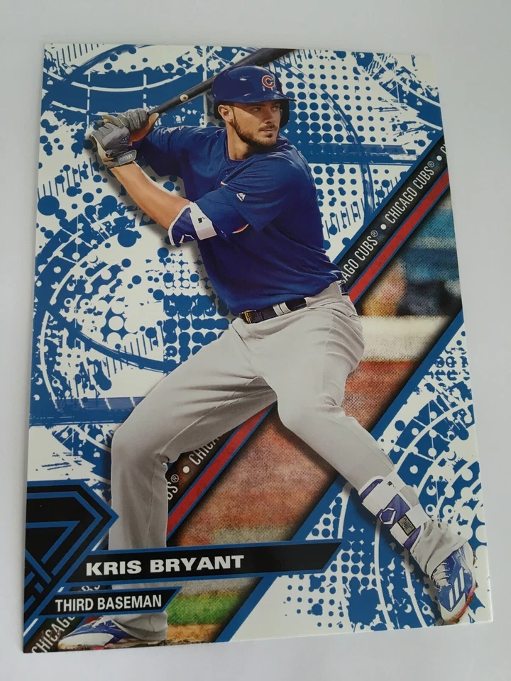 2017 Topps High Tek Jumbo 5x7 Kris Bryant Cubs HTKB Blue #'d 2/2 - Image 1 of 1