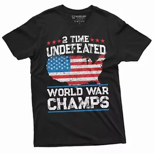 Camiseta Patriótica EE. UU. para Hombre 4 de Julio EE. UU. Campos de la Guerra Mundial para Hombre - Imagen 1 de 9