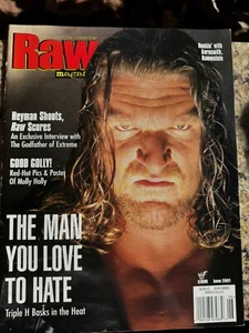WWF RAW Magazine June 2001 TRIPLE H *Has Poster* - Picture 1 of 2