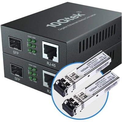 Gigabit Ethernet Medienkonverter SFP SX Modul Multi-Mode Glasfaser für LAN Ne... - Bild 1 von 2