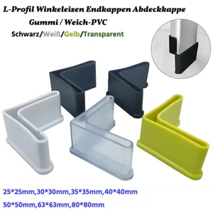 L-Profil Winkeleisen Endkappen Abdeckkappe PVC/Gummi Rohrstopfen Stuhlbeinkappen - Picture 1 of 30