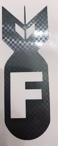 F BOMB x2 CARBON FIBER Vinyl Decal Sticker Window Illest Drift JDM Funny - Picture 1 of 2