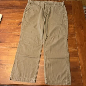 Carhartt Relaxed Fit Canvas Khaki B299 in Brown Mens Size 40x30 - Picture 1 of 13