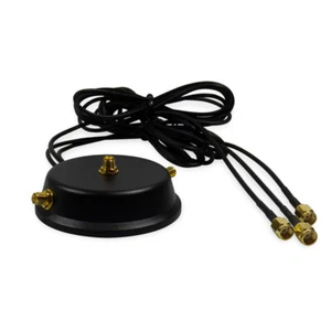 Pied magnétique pour antenne wifi | 3x3 MIMO / 3 voies, 1.5m, connecteur RP-SMA / femelle - Photo 1/3