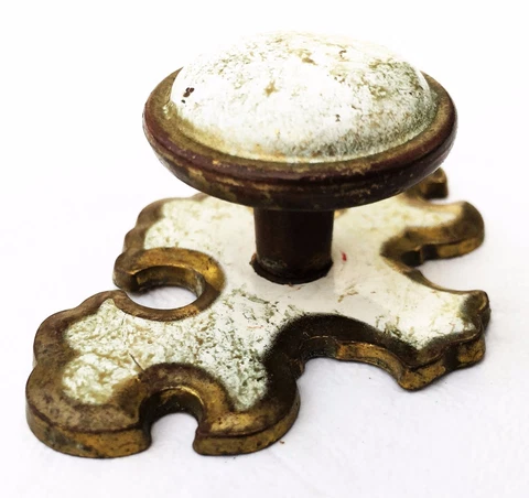 Mid Century Modern antique hardware drawer pull knob country french provincial Cover