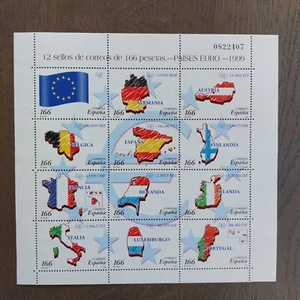 Spain 1999 sheet Europa/Maps/Flags stamps (Michel 3466/77 Klb) nice MNH - Picture 1 of 1