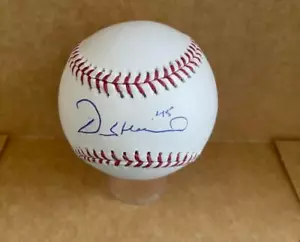 DEREK HOLLAND TEXAS RANGERS #45 SIGNED AUTOGRAPHED M.L. BASEBALL WITH COA - Picture 1 of 1