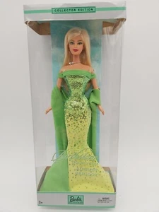 Neu im Karton August Peridot Barbie Puppe Birthstone Collection blond 2002 Mattel C5326 - Bild 1 von 7