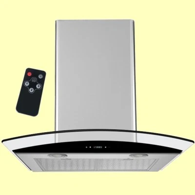 DUNSTABZUGSHAUBE Umluft  Abzugshaube 60 cm Curvy mit Touch Screen  Fernbedienung - Bild 1 von 3