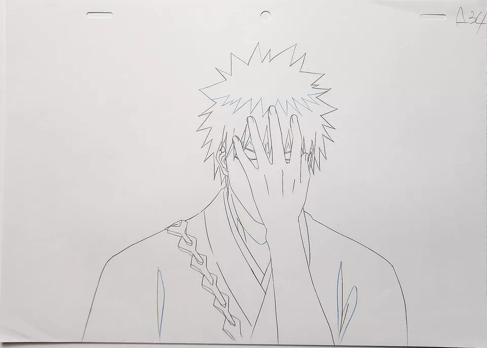 Bleach Animation Cel Production Drawing Douga Genga: Ichigo - 5010 - Image 1 of 1