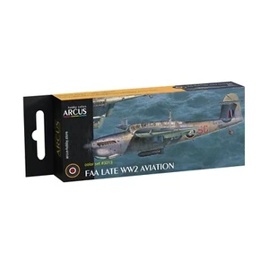 Arcus #E3013 Enamel Paint Set "FAA Late WW2 Aviation 6 Colors 10ml for Model Kit - Picture 1 of 14