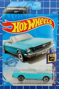 Hot Wheels 2020 HW Screen Time James Bond 007 Blue '65 FORD MUSTANG CONVERTIBLE - Picture 1 of 3