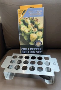 STEVEN RAICHLEN Chili Pepper Grilling Set Jalapeno Stainless Steel Corer New - Picture 1 of 4