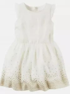 Carter's Little Girls' Sparkle Tulle Dress, Ivory, 5 Kids - Picture 1 of 2