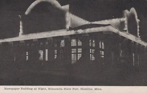 Periódico Bldg at Night, Minnesota St Fair -Hamline, Minnesota.- Litografía sin publicar - Imagen 1 de 3