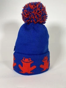Vintage CB Wool Hat - Boys Girls Blue With Red Frog  20-21” Small - Picture 1 of 8