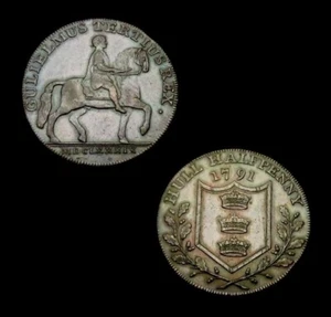 X174: 1791 Conder Token : Hull Halfpenny : William III on Horseback : Yorks.19 - Picture 1 of 1