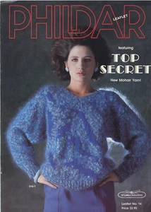 Phildar Leaflet No. 14 Knitting Patterns Vintage 1985 Top Secret 4 Designs Women - Picture 1 of 4