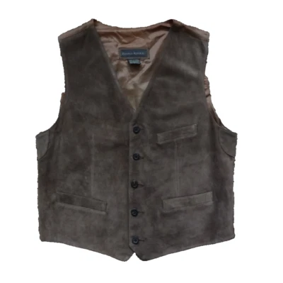 Vintage Suede Leather Waistcoat Banana Republic - Image 1 of 4