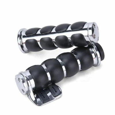 Chrome Motorcycle Handlebar Hand Grips 1" For Victory Vegas Hammer Cross Country - Image 1 of 4