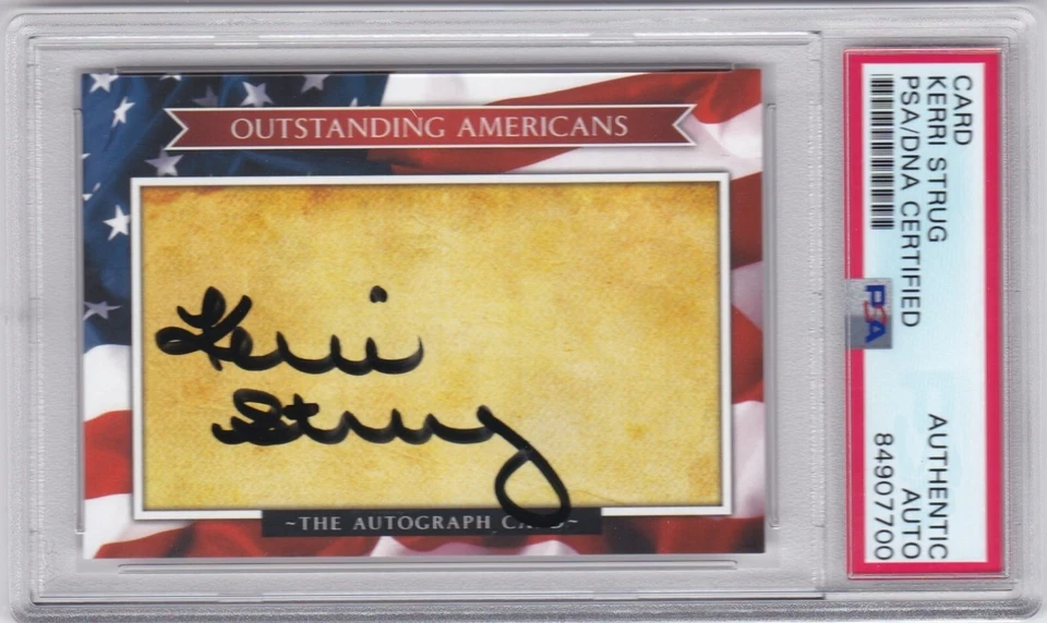 KERRI STRUG PSA DNA AUTOGRAPHED SIGNED OUTSTANDING AMERICANS USA OLYMPIC HERO - Image 1 of 1