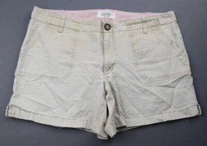 Vintage Women 2007 Old Navy Chino Shorts Beige Flap Pocket Sz 12 (34x5) - Picture 1 of 7