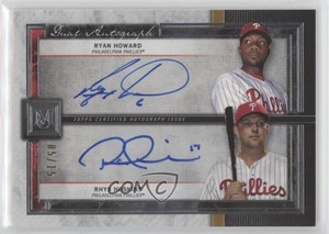 2020 Topps Museum Collection Dual Auto /15 Ryan Howard Rhys Hoskins #DA-HH Auto