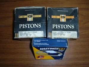 HARLEY DAVIDSON CUSTOM CHROME .060 OVER PISTON AND HASTINGS RING SET 16-922 NOS - Picture 1 of 1